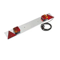 Rampe d'éclairage 1m avec 2 feux et 2 triangles + alimentation 4m 