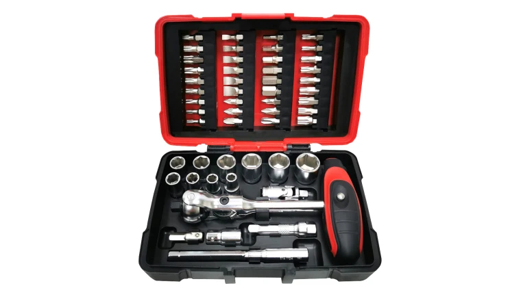 COFFRET DOUILLES+EMBOUTS 1/4 52 PIECES