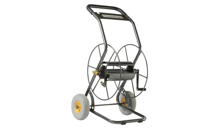 Dévidoir pour tuyau arrosage 85m 2 roues increvables Haemmerlin