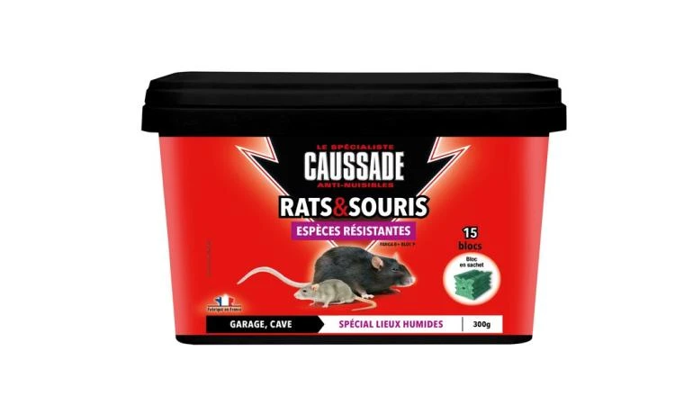 ANTI RAT SOURIS FORTE INFESTATION BLOC FLUORESCENT CAUSSADE 200G
