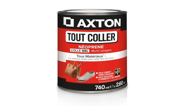 COLLE D'ASSEMBLAGE CONTACT NEOPRENE AXTON GEL POT METAL 740ML/644G