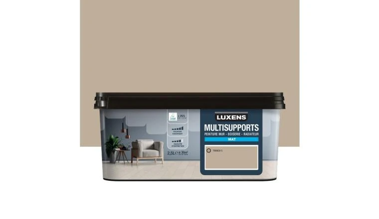 PEINTURE MULTI SUPPORT MAT LUXENS 2.5 LITRES BEIGE TRENCH 5 