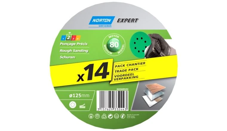 LOT DE 14 DISQUES ABRASIFS L.125 X L.125 MM GRAIN 80