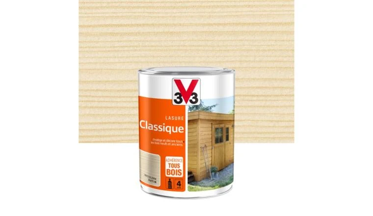 LASURE V33 CLASIQUE 4ANS INCOLORE 0.75L