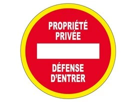 DISQUE HAUTE VISIBILITE DIAM 300 DEFENSE D ENTRER