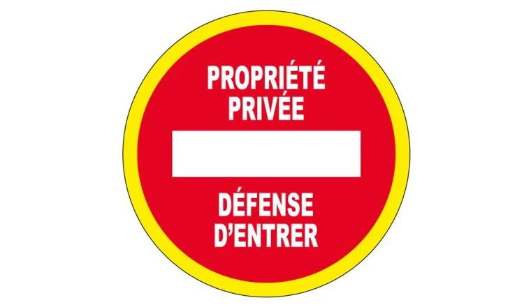DISQUE HAUTE VISIBILITE DIAM 300 DEFENSE D ENTRER