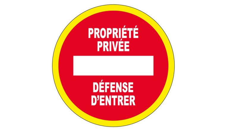 DISQUE HAUTE VISIBILITE DIAM 300 DEFENSE D ENTRER