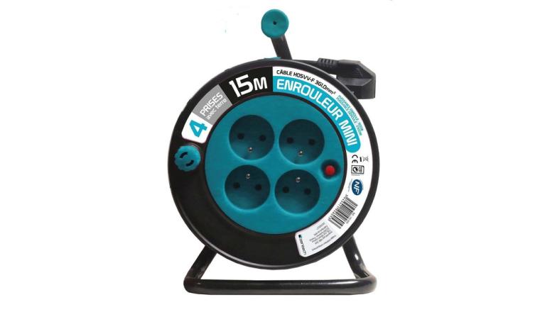 ENROULEUR ELECTRIQUE 3G1 15M BLEU COMPACT