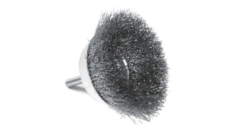 BROSSE COUPE SUR TIGE DE 6 MM O75 MM ACIER ONDULE 0.30 MM