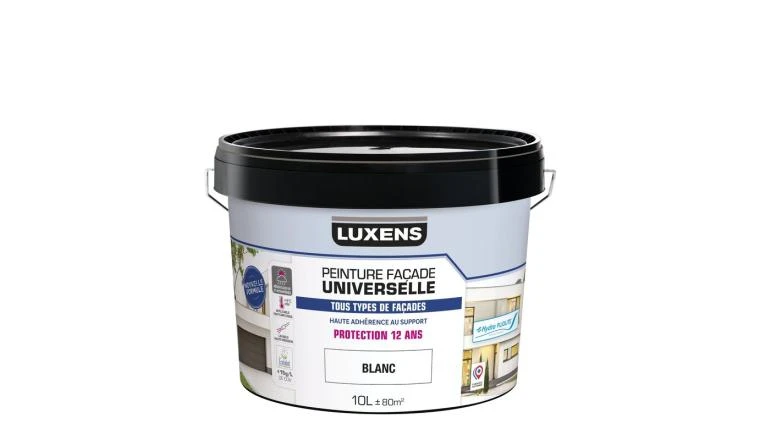 PEINTURE FACADE UNIVERSELLE 12 ANS LUXENS 10L BLANC