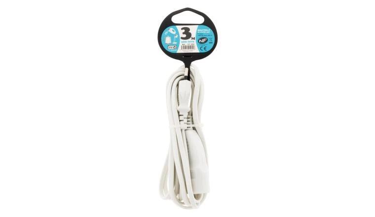 PROLONGATEUR 3 METRES 2X.75.BLANC
