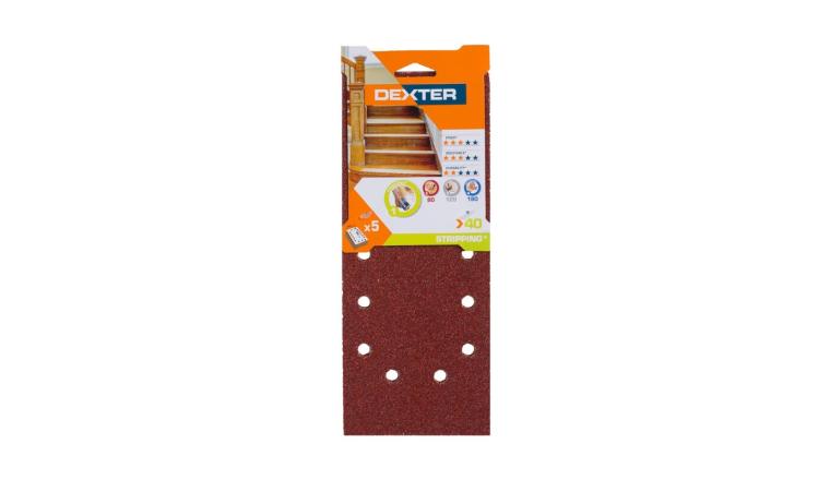 ABRASIF VIBRANTE 115X280 GRAIN 40 LOT DE 5 DEXTER