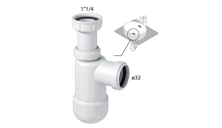 SIPHON LAVABO D32 REGL 135A180MM