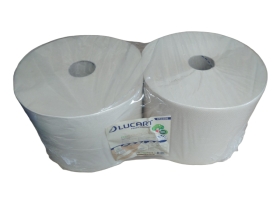 Bobines d'essuie tout pis de vache Lucart EcoNatural 3.8 lot de 2 bobines 852256
