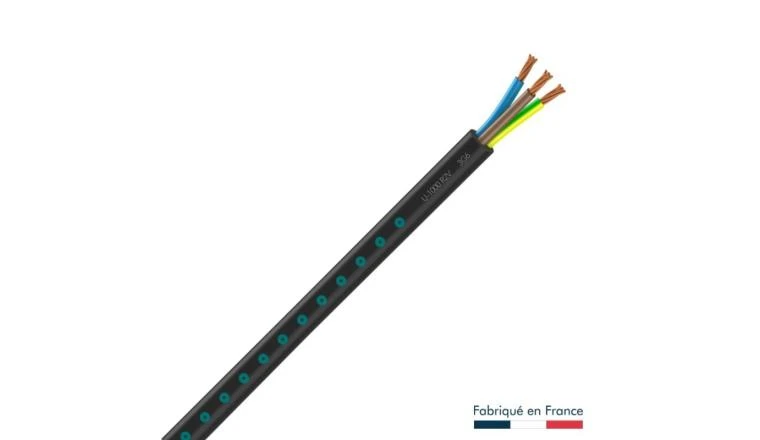 CABLE U1000 R2V 3G6 NOIR TOURET 75M