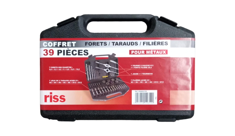 Coffret taraud filière 39 pièces Riss X044Q3150