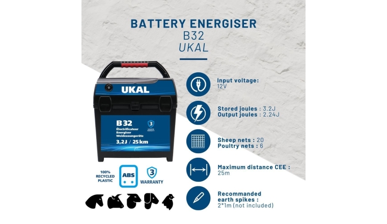 POSTE BATTERIE B32 3.2J/25KM UKAL