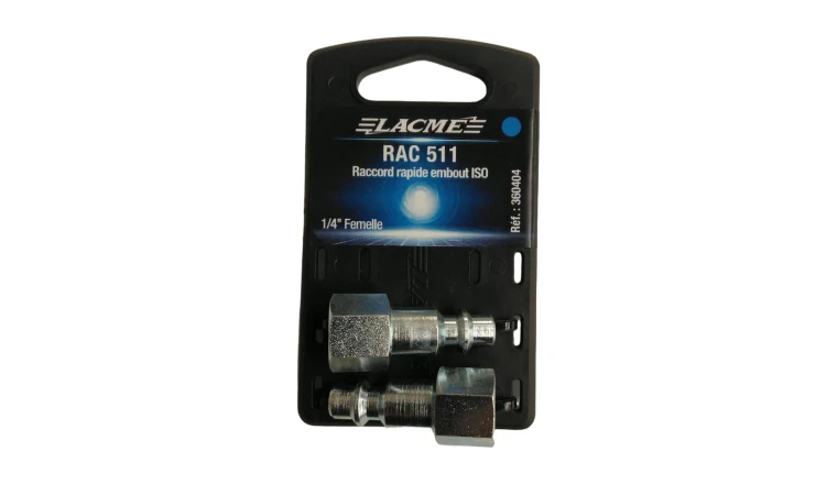 Embout raccord rapide RAC 511 ISO 6150B Passage Ø 5,5 Lacmé 360404
