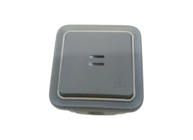 BOUTON-POUS LUMINEUX PLEXO GRI