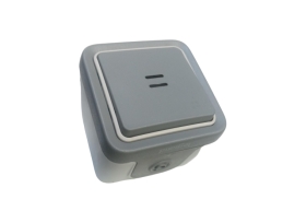 BOUTON-POUS LUMINEUX PLEXO GRI