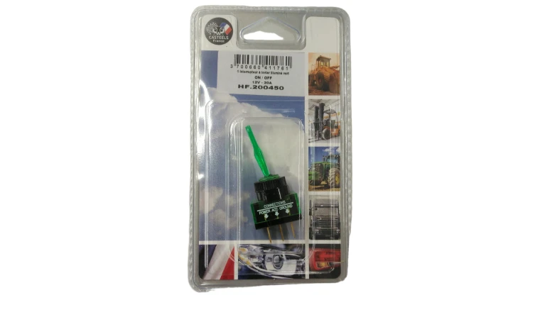 INTERRUPTEUR LEVIER LUMINEUX VERT