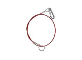 CABLE SECURITE 95CM MOUSQUETON+ANNEAU D4MM