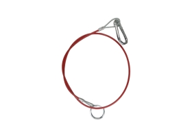 CABLE SECURITE 95CM MOUSQUETON+ANNEAU D4MM