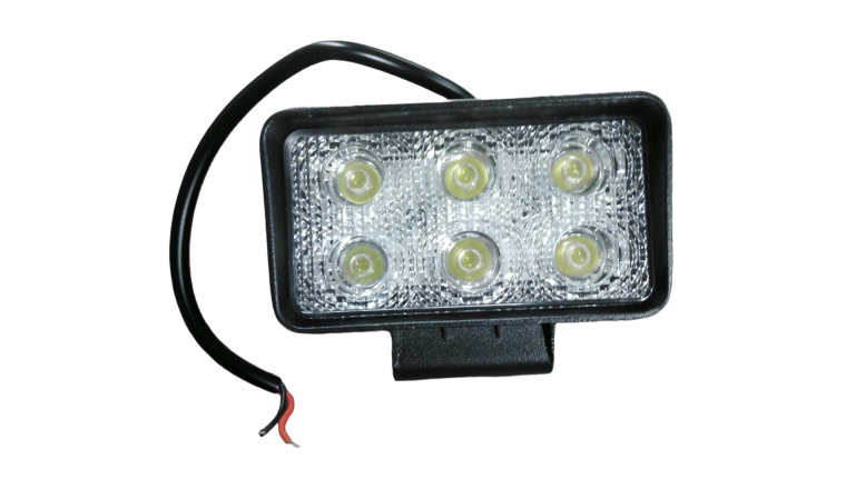 Phare de travail rectangulaire 6 Leds 18W IP68