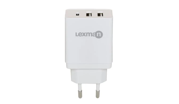ADAPTATEUR CHARGEUR 2USB A + 1 USB C BLANC LEXMAN                     