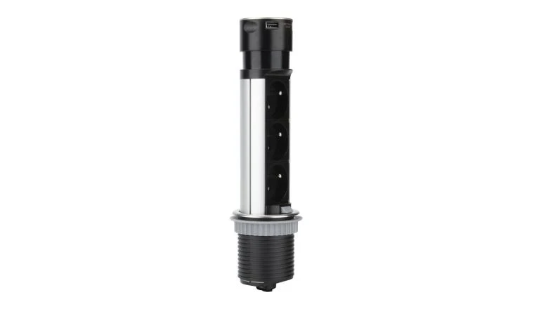 BLOC ENCASTABLE 3PRISES USB 2M ALU                                    