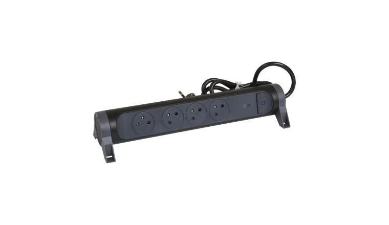 MULTIPRISE 4 PRISES TERRE 1.5M NOIR                                   