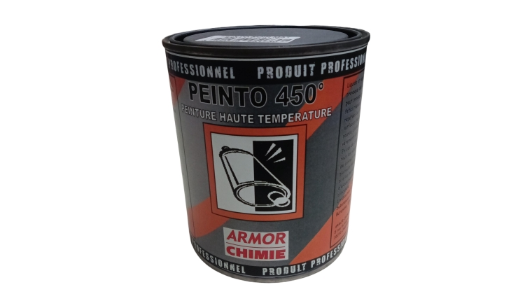 Peinture noire mate haute température 450° 800ml