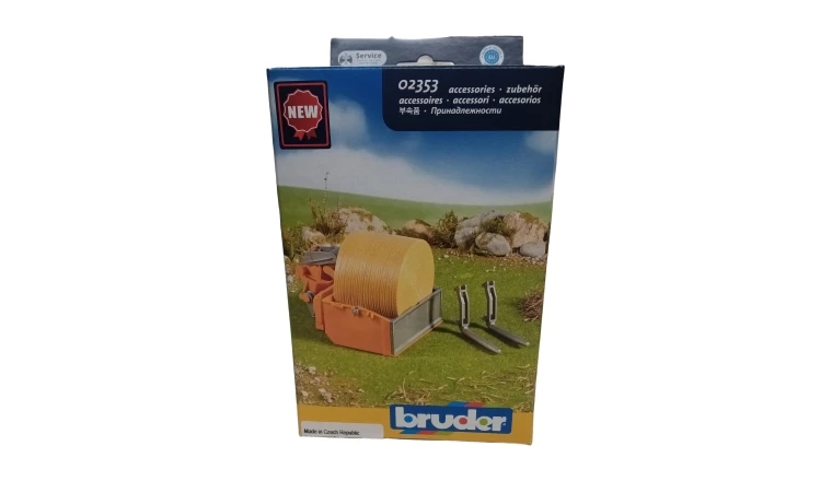 CAISSE DE CHARGEMENT + FOURCHE + BALLE RONDE