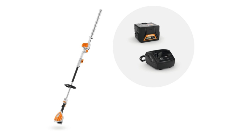 PACK Taille haies sur perche HLA56 + batterie AK20 + chargeur Stihl