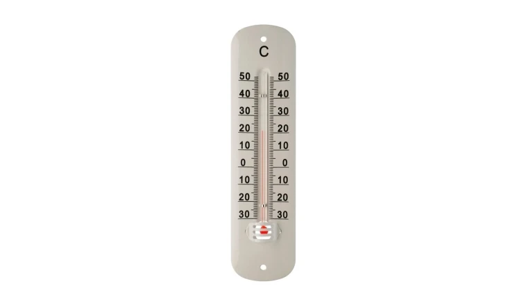 THERMOMETRE METAL PEINT 20CM BLANC 