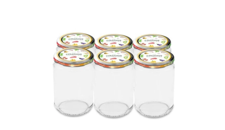 BOCAL STERILISABLE A VIS TWIST OFF 500ML D85MM LE PRATIQUE PACK DE 6  