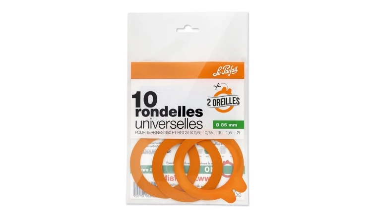 RONDELLE UNIVERSELLE CAOUTCHOUC 2 OREILLES D85MM LE PARFAIT SAC 10    