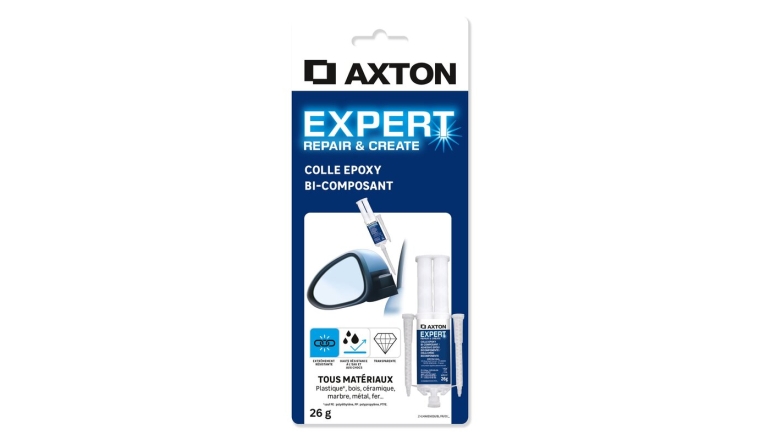 COLLE DE REPARATION EPOXY BI-COMPOSANT AXTON EXPERT SERINGUE 26G