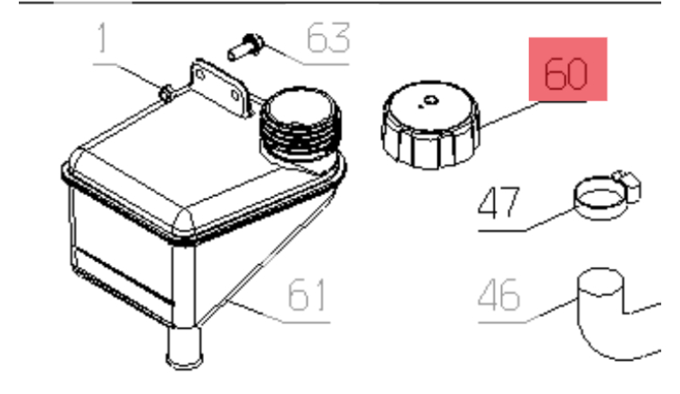 Bouchon pour vase d'expansion A80H2 - 36382 - Outils Wolf
