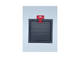 Grille métal horizontal 170X170mm finition alu