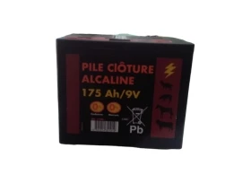Pile alcaline 9V 170Ah Turbomax pour clôture électrique Horizont