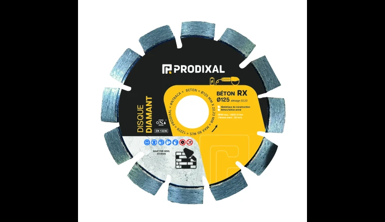 DISQUE DIAMANT 125MM BETON / BETON ARME RX 12 SEGMENTS