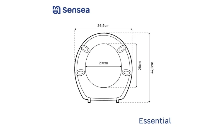 ABATTANT WC POLYPROPYLENE SENSEA