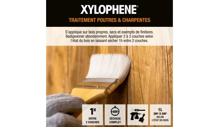 XYLOPHENE TRAITEMENT DU BOIS POUTRE ET CHARPENTE 20L