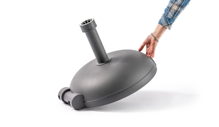 PIED DE PARASOL 30KG ANTHRACITE AVEC 2 ROUES