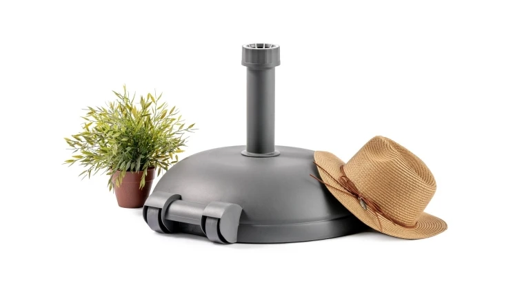 PIED DE PARASOL 30KG ANTHRACITE AVEC 2 ROUES