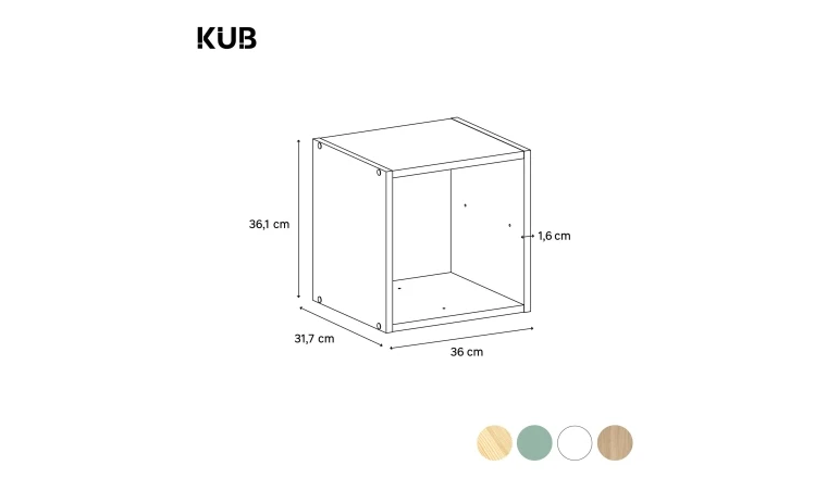 ETAGERE PIN DECO KAZ 1CASE BRT