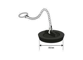 BOUCHON D45+CHAINETTE 280MM