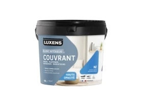 PEINTURE MUR. BOISERIE. PLAFOND BLANC MAT LUXENS COUVRANT 10L