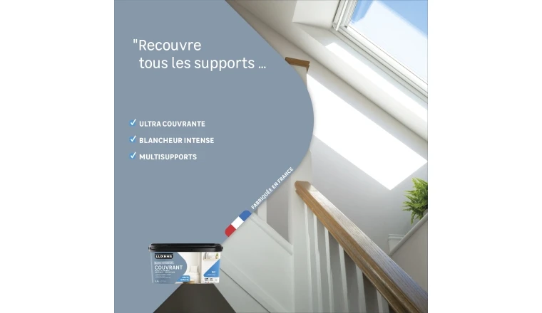 PEINTURE MUR. PLAFOND. BOISERIE. BLANC MAT LUXENS COUVRANT 2.5L
